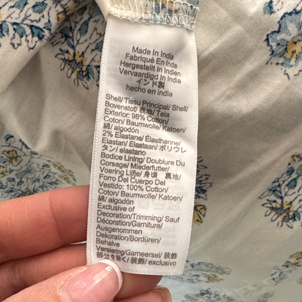 A-Line Maxi White and Blue Women’s Maxi Dress with pockets by J. Crew - Picture 15 of 15